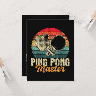Invitation Maître de ping-pong - Joueur de tennis de table Sp