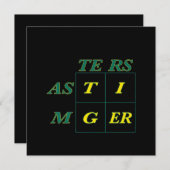 Invitation Maîtres du bois de la chèvre de tigre (Devant / Derrière)