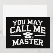 Invitation Maîtrise drôle MBA Éducation Diplôme (Devant / Derrière)