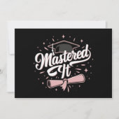 Invitation Maîtrise Il Maîtrise Diplômé MBA (Devant)