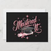 Invitation Maîtrise Il Maîtrise Diplômé MBA (Devant)