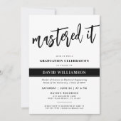 Invitation Maîtrise moderne Diplôme Diplôme Maîtrise (Devant)