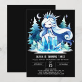 Invitation Majestic Boho Princess Anniversaire (Devant / Derrière)