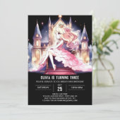 Invitation Majestic Cute Princess Anniversaire (Debout devant)