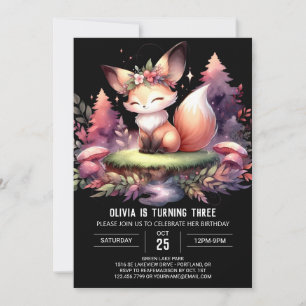 Invitation Majestic Digital Fox Anniversaire