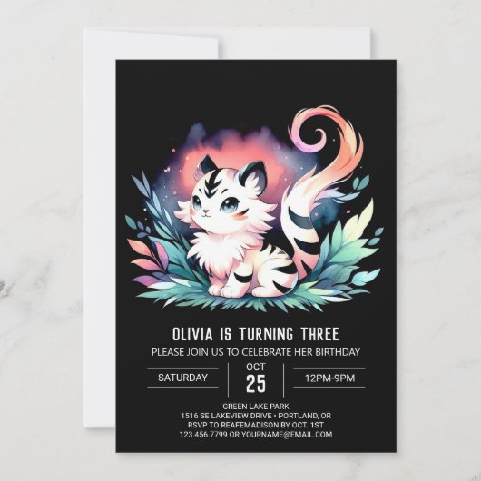 Invitation Majestic Digital Tiger Anniversaire (Devant)