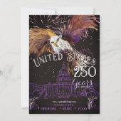 Invitation Majestic Eagle America 250 Years of Liberty Purple (Devant)