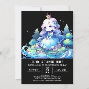 Invitation Majestic Enfants Princess Anniversaire