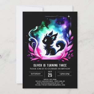 Invitation Majestic Imaginaire Chat Anniversaire