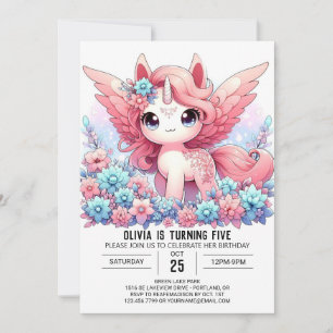 Invitation Majestic Imaginaire Unicorn Digital Anniversaire
