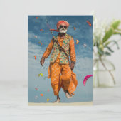 Invitation Majestic indienne Elder Kite Flying on the Beach (Debout devant)