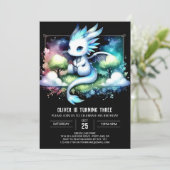 Invitation Majestic Modern Dragon Anniversaire (Debout devant)