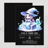 Invitation Majestic Modern Wizard Anniversaire (Devant / Derrière)