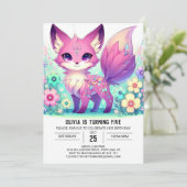 Invitation Majestic Renard numérique anniversaire (Debout devant)