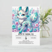 Invitation Majestic Simple Wolf Digital Anniversaire (Debout devant)