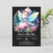Invitation Majestic Thème Fée Anniversaire (Debout devant)