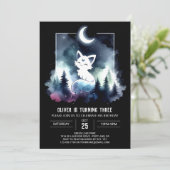 Invitation Majestic Whimsical Chat Anniversaire (Debout devant)