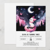 Invitation Majestic Whimsy Chat Anniversaire (Devant / Derrière)