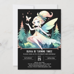 Invitation Majestic Woods Fairy Anniversaire