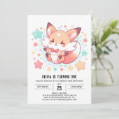 Invitation Majestic Woods Fox 1er anniversaire (Debout devant)
