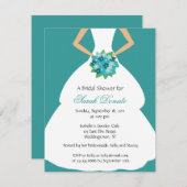 Invitation majestueuse de Fête de la mariée (Devant / Derrière)