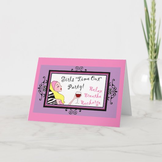 Invitation "Make Diva Time"/ Relax Breathe Recharge (Devant)