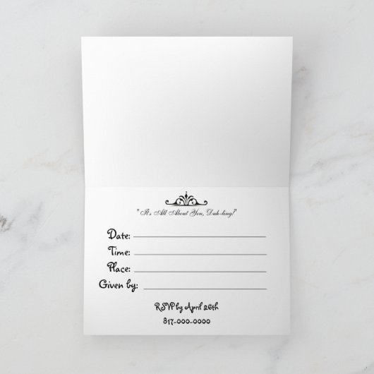 Invitation "Make Diva Time"/ Relax Breathe Recharge (Intérieur)