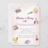Invitation make up birthday (Devant)
