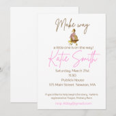 Invitation Make Way for Duckling Baby Shower Girl (Devant / Derrière)