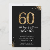 Invitation Making 60 Look Good Birthday (Devant)