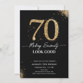 Invitation Making 70 Look Good Birthday (Devant)