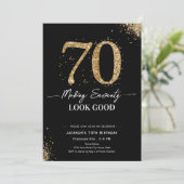 Invitation Making 70 Look Good Birthday (Debout devant)