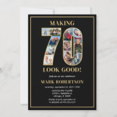 Invitation Making 70 Look Good Photo Birthday (Devant)