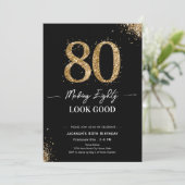 Invitation Making 80 Look Good Birthday (Debout devant)