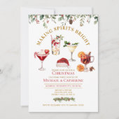 Invitation Making Spirit Bright Christmas Holiday Party (Devant)