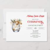 Invitation Making Spirits Bright Christmas cocktails party (Devant)