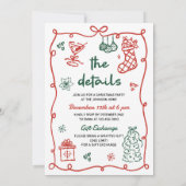 Invitation Making Spirits Bright Hand Drawn Christmas Party (Dos)