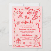 Invitation Making Spirits Bright Hand Drawn Christmas Party (Dos)