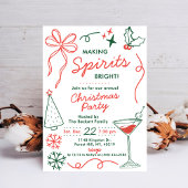 Invitation Making Spirits Bright | Holiday Cocktail Party