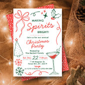 Invitation Making Spirits Bright | Holiday Cocktail Party