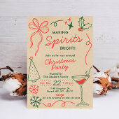 Invitation Making Spirits Bright | Holiday Cocktail Party