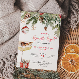 Invitation Making Spirits Bright Holiday Party