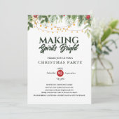 Invitation making spirits bright String Light Christmas Party (Debout devant)