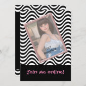 Invitation Making Waves Sweet 16 Live Stream Anniversaire (Devant / Derrière)