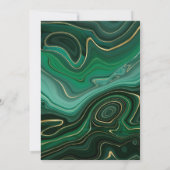 Invitation Malachite et Gold Strata Agate M & Mme Mariage (Dos)