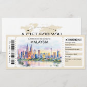 Invitation Malaysia Trip Boarding Pass Ticket (Devant / Derrière)