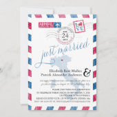 Invitation Malcesine Italie Airmail Post Mariage Réception (Devant)