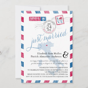 Invitation Malcesine Italie Réception de mariage après la pos