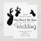 Invitation Mâle et daine, épousant (Devant / Derrière)