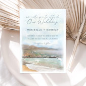 Invitation Malibu | California Beach Watercolor Mariage